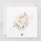 PixDezines Blush Cream Rose Erste Heilige Kommune Einladung (Rückseite)