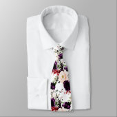 PixDezines Blush Eggplant H2 Blume DIY Bckgrnd Krawatte (Gebunden)