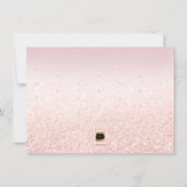 PixDezines Blush Flesh Pink Glitzer Rette unser Da Save The Date (Rückseite)