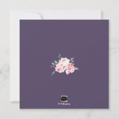 PixDezines Blush Floral Wasserfarbe Mitzvah Kiddus Einladung (Rückseite)