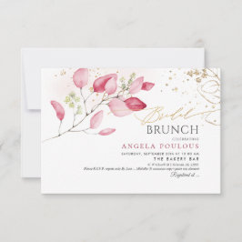 PixDezines Blush Gum Eucalyptus Bridal Brunch Einladung