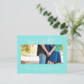 PixDezines Blush Imitate Platinum Modernes Pinsels Ankündigungspostkarte (Stehend Vorderseite)