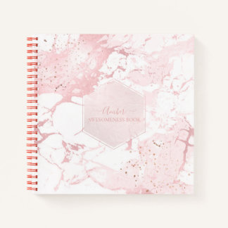 PIXDEZINES BLUSH MARBLE JOURNAL NOTIZBLOCK