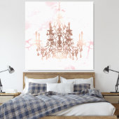PixDezines Blush Marble Rose Gold Kronleuchter 40x Leinwanddruck (Insitu (Schlafzimmer))