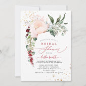 PixDezines Blush Peony Brautparty Einladung (Vorderseite)