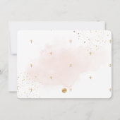 PixDezines Blush Pink Aquarellfarbendedication Einladung (Rückseite)