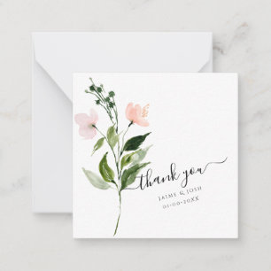 PixDezines Blush Pink Blume Mitteilungskarte