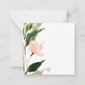 PixDezines Blush Pink Blume Mitteilungskarte (Rückseite)