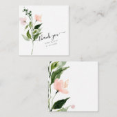 PixDezines Blush Pink Blume Mitteilungskarte (Vorne/Hinten)