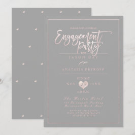 PixDezines Blush Pink+DIY Color/Engagement Party Einladung