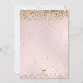 PixDezines Blush Pink Glitzer Bat Mitzvah Einladung (Rückseite)