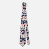 PixDezines Blush Pink Ice Blau Blume Krawatte (Vorderseite)