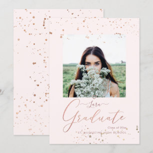 PixDezines Blush Pink Kalligrafie Abschluss Ankündigung