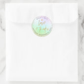 PixDezines BLUSH PINK LIEBE+DANKS|DIY NAVY Runder Aufkleber (Tasche)