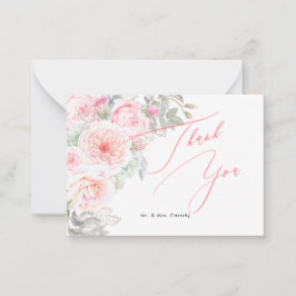 PixDezines Blush Pink Peonies Rose Mitteilungskarte