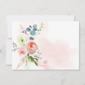 PixDezines Blush Pink Peonies Save the Date (Rückseite)