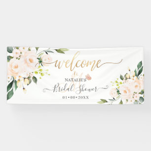 PixDezines Blush Pink Roses Aquarellfarben Blume Banner
