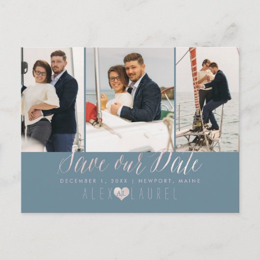 PixDezines Blush Pink Save the Date DIY bckgrnd Postkarte (Vorderseite)