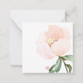 PixDezines Blush Pink Single Petal Rose Mitteilungskarte (Rückseite)