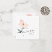 PixDezines Blush Pink Single Petal Rose Mitteilungskarte (Vorderseite/Rückseite Beispiel)