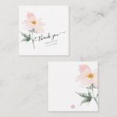 PixDezines Blush Pink Single Petal Rose Mitteilungskarte (Vorne/Hinten)