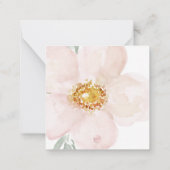 PixDezines Blush Pink Single Petal Rose Mitteilungskarte (Rückseite)