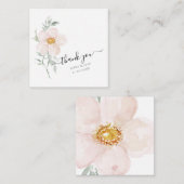 PixDezines Blush Pink Single Petal Rose Mitteilungskarte (Vorne/Hinten)