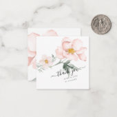 PixDezines Blush Pink Single Petal Rose Mitteilungskarte (Vorderseite/Rückseite Beispiel)