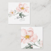 PixDezines Blush Pink Single Petal Rose Mitteilungskarte (Vorne/Hinten)