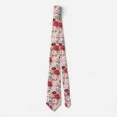 PixDezines Blush Red Watercolor Blume DIREKT Krawatte (Vorderseite)