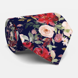 PixDezines Blush Red Watercolor Blume DIREKT Krawatte