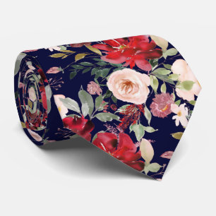 PixDezines Blush Rot Wasserfarbe Blumen DIY Farbe Krawatte
