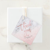 PixDezines Blush Snow Bokeh+Marble Vielen Dank Geschenkanhänger (Beispiel)