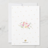 PixDezines Blush Sweetpeas Watercolor Bat Mitzvah Einladung (Rückseite)