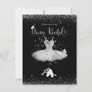 PixDezines Blush Tutu und Schmetterlinge Tanzauffü Einladung