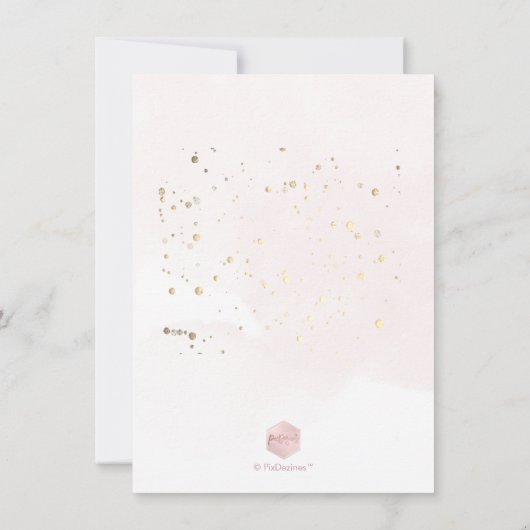 PixDezines Blush Wasserfarbe wird überstrahlt Einladung (Rückseite)
