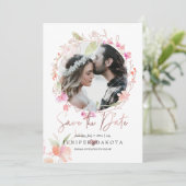 PixDezines Blushing Romance Wavercolor Blume Einladung (Stehend Vorderseite)