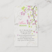 PixDezines-Blüten+Wirbel/Farbtöne Visitenkarte (Rückseite)