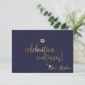 PixDezines B'nai Mitzvah Celebration Cards ✡ RSVP Karte (Stehend Vorderseite)