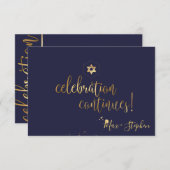PixDezines B'nai Mitzvah Celebration Cards ✡ RSVP Karte (Vorne/Hinten)