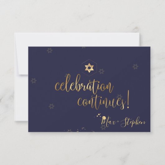 PixDezines B'nai Mitzvah Celebration Cards ✡ RSVP Karte (Vorderseite)