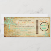 PixDezines Boarding Pass+Beach Hochzeit Einladunge Einladung (Vorderseite)
