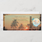 PixDezines Boarding Pass hawaii Sonnenuntergang Einladung (Vorderseite)