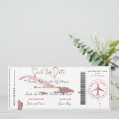 PixDezines Boarding Pass Rett Datum, Karibik Karte (Stehend Vorderseite)