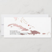 PixDezines Boarding Pass Rett Datum, Karibik Karte (Rückseite)