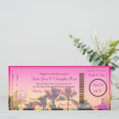 PixDezines Boarding Pass+Sunset A-Bay+Starfish Einladung (Stehend Vorderseite)