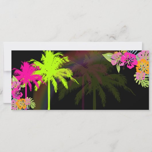 PixDezines Boarding Pass/twin palms Einladung (Rückseite)