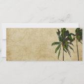 PixDezines Boarding Pass/Vintagen Zwillingspalmen Einladung (Rückseite)