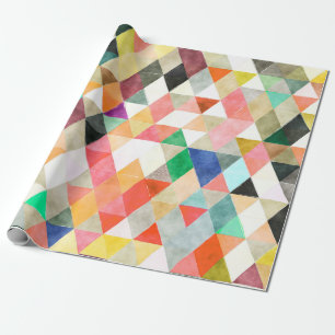 PixDezines Boho Aquarelldreiecke/geometrisch Geschenkpapier