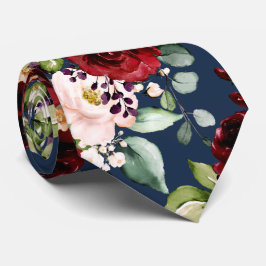 PixDezines Boho Blush Burgundy Blume Krawatte